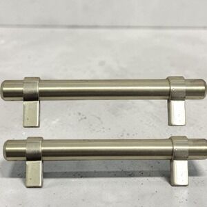 Cosmas‎ 10 Pack Brushed Brass Cabinet Pulls 3 Inch Center to Center T Bar Handle